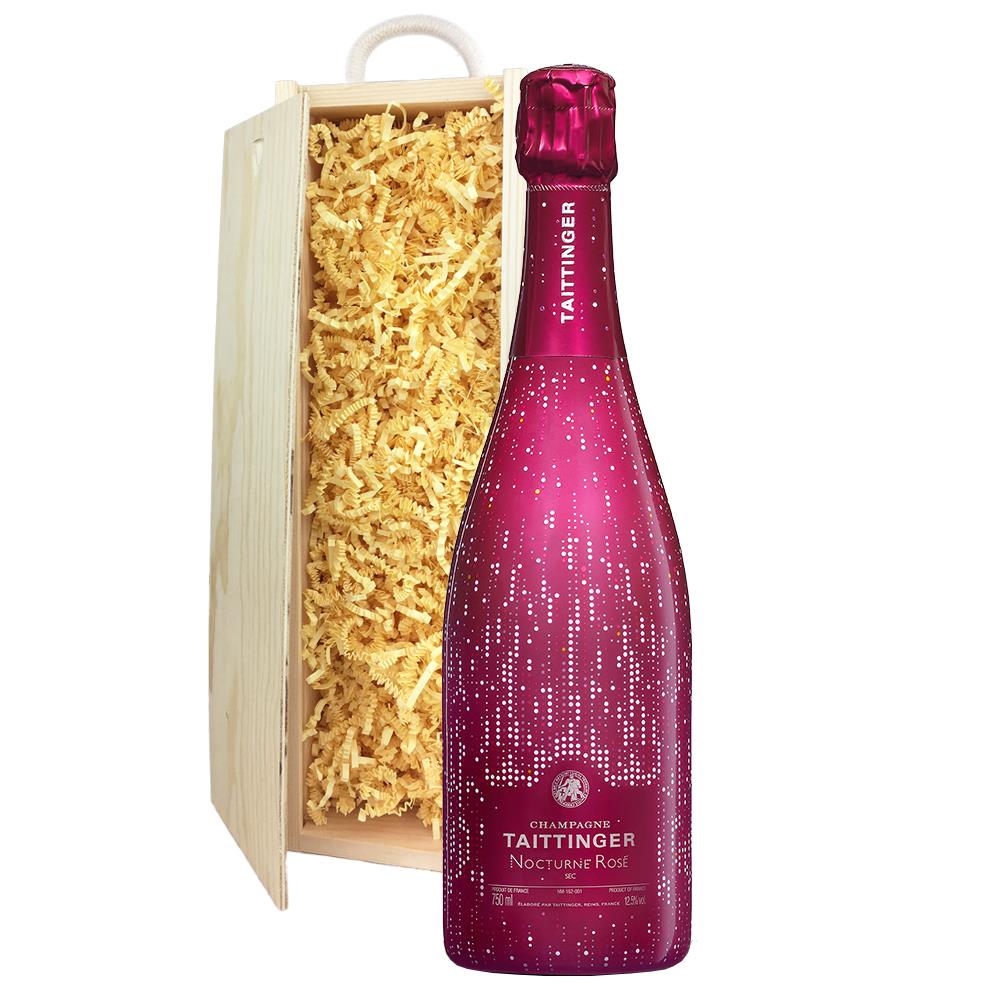 Taittinger Nocturne Rose City Lights Champagne 75cl In Pine Gift Box